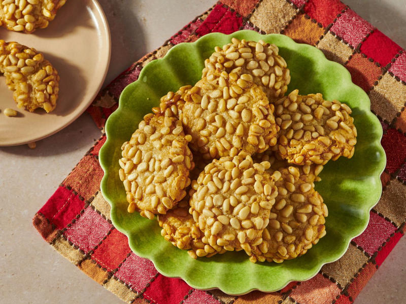Easy Sugar Cookies, Cranberry Linzer Cookies, Peanut Butter Kiss Cookies, Pignoli Cookies, Maamoul (Lebanese Date Cookies), Mrs. Sigg's Snickerdoodles, Shortbread Cookies, Alfajores (Dulce de Leche Sandwich Cookies), Grandma's Gingersnap Cookies, The Best Rolled Sugar Cookies, Gingerbear Thumbprint Cookies, Grandma Minecci's Snowball Cookies, Ranger Cookie Bars, White Chocolate Cranberry Cookies, Pretzel Millionaire Bars, Biscotti, Orange Cranberry Ricotta Cookies, Buttercrunch Cookie Bars, Eggnog Thumbprints, Christmas Cornflake Wreath Cookies, Ricotta Cheese Cookies, Peppermint Holiday Cookies, Pfeffernüsse (German "Pepper-Nut" Christmas Cookies), Pizzelle, Best Gingerbread Men Cookies