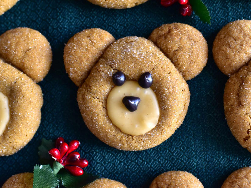 Easy Sugar Cookies, Cranberry Linzer Cookies, Peanut Butter Kiss Cookies, Pignoli Cookies, Maamoul (Lebanese Date Cookies), Mrs. Sigg's Snickerdoodles, Shortbread Cookies, Alfajores (Dulce de Leche Sandwich Cookies), Grandma's Gingersnap Cookies, The Best Rolled Sugar Cookies, Gingerbear Thumbprint Cookies, Grandma Minecci's Snowball Cookies, Ranger Cookie Bars, White Chocolate Cranberry Cookies, Pretzel Millionaire Bars, Biscotti, Orange Cranberry Ricotta Cookies, Buttercrunch Cookie Bars, Eggnog Thumbprints, Christmas Cornflake Wreath Cookies, Ricotta Cheese Cookies, Peppermint Holiday Cookies, Pfeffernüsse (German "Pepper-Nut" Christmas Cookies), Pizzelle, Best Gingerbread Men Cookies