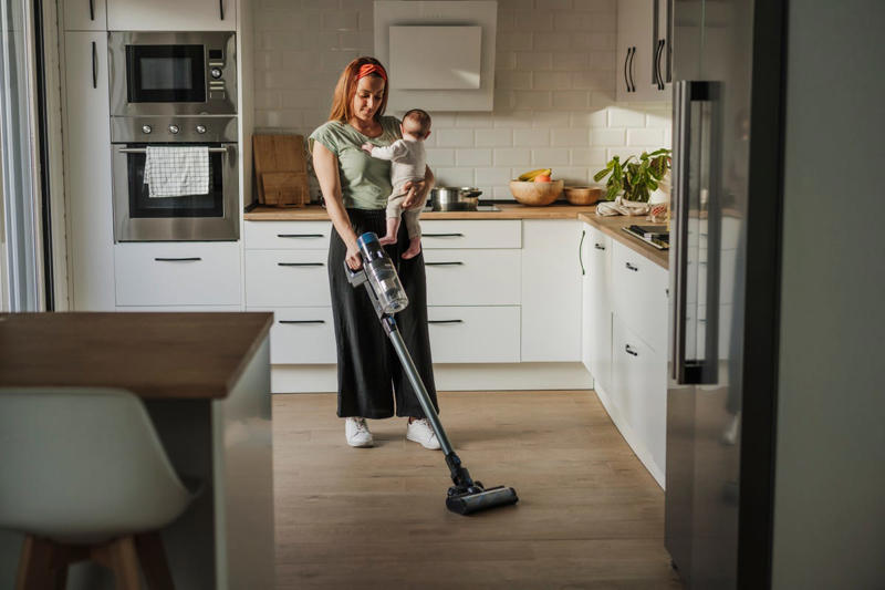 Make the bed (after it airs out), Wipe down the bathroom sink and counter, Wash down shower walls, Disinfect my phone and laptop, Spend a few minutes tidying up, Wipe the kitchen counter, Rinse the kitchen sink, Do a quick vacuum—starting in the kitchen, Clean the stovetop, Wipe kitchen table (or wherever you eat meals), Check inside the fridge