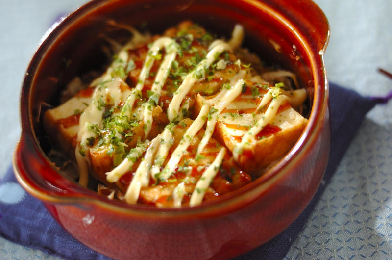シイタケのマヨ焼き, サーモンのマスタードパン粉焼き, 冷凍で作り置き　焼きカレーコロッケ, 厚揚げの酢みそ添え, ココナッツ焼きバナナ, スイートカボチャ