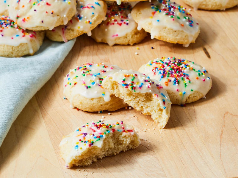 Easy Sugar Cookies, Cranberry Linzer Cookies, Peanut Butter Kiss Cookies, Pignoli Cookies, Maamoul (Lebanese Date Cookies), Mrs. Sigg's Snickerdoodles, Shortbread Cookies, Alfajores (Dulce de Leche Sandwich Cookies), Grandma's Gingersnap Cookies, The Best Rolled Sugar Cookies, Gingerbear Thumbprint Cookies, Grandma Minecci's Snowball Cookies, Ranger Cookie Bars, White Chocolate Cranberry Cookies, Pretzel Millionaire Bars, Biscotti, Orange Cranberry Ricotta Cookies, Buttercrunch Cookie Bars, Eggnog Thumbprints, Christmas Cornflake Wreath Cookies, Ricotta Cheese Cookies, Peppermint Holiday Cookies, Pfeffernüsse (German "Pepper-Nut" Christmas Cookies), Pizzelle, Best Gingerbread Men Cookies