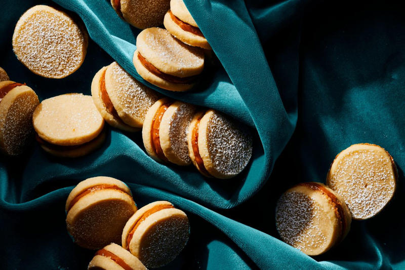Easy Sugar Cookies, Cranberry Linzer Cookies, Peanut Butter Kiss Cookies, Pignoli Cookies, Maamoul (Lebanese Date Cookies), Mrs. Sigg's Snickerdoodles, Shortbread Cookies, Alfajores (Dulce de Leche Sandwich Cookies), Grandma's Gingersnap Cookies, The Best Rolled Sugar Cookies, Gingerbear Thumbprint Cookies, Grandma Minecci's Snowball Cookies, Ranger Cookie Bars, White Chocolate Cranberry Cookies, Pretzel Millionaire Bars, Biscotti, Orange Cranberry Ricotta Cookies, Buttercrunch Cookie Bars, Eggnog Thumbprints, Christmas Cornflake Wreath Cookies, Ricotta Cheese Cookies, Peppermint Holiday Cookies, Pfeffernüsse (German "Pepper-Nut" Christmas Cookies), Pizzelle, Best Gingerbread Men Cookies