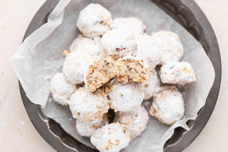 Thumbprint Cookies, Walnut Snowball Cookies, Giant Ginger Cookies, Peanut Butter Blossom Cookies, 3-Ingredient Macaroons, Almond Crescent Cookies, Red Velvet Cookies, Date Skillet Cookie, Pecan Tassies (Pecan Pie Cookies), Potato Chip Cookies, Oatmeal Lace Cookies, Turtle Cookie Cups, Marzipan Shortbread Cookies, White Chocolate Macadamia Nut Cookies, Brown Sugar Snickerdoodle Cookies, Butter Pecan Cookies