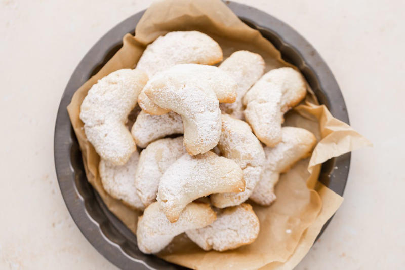 Thumbprint Cookies, Walnut Snowball Cookies, Giant Ginger Cookies, Peanut Butter Blossom Cookies, 3-Ingredient Macaroons, Almond Crescent Cookies, Red Velvet Cookies, Date Skillet Cookie, Pecan Tassies (Pecan Pie Cookies), Potato Chip Cookies, Oatmeal Lace Cookies, Turtle Cookie Cups, Marzipan Shortbread Cookies, White Chocolate Macadamia Nut Cookies, Brown Sugar Snickerdoodle Cookies, Butter Pecan Cookies