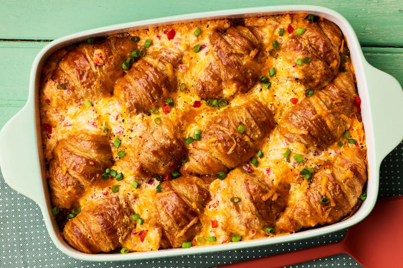 Pimiento Cheese-And-Sausage Croissant Casserole, Monte Cristo Breakfast Casserole, Tater Tot Breakfast Casserole, Blueberry-Croissant Breakfast Casserole, Sausage Breakfast Casserole, Best Breakfast Casserole, Creamy Egg Strata, Hashbrown Casserole, Croissant Bread Pudding, Pancake Casserole