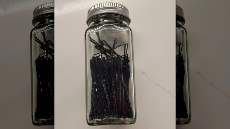 Plant propagators, Homemade sprinkle jars, Small vases, Terrariums, Office supply receptacles, Single-serve salad dressing containers, Art supply holders, Toothpick holders, Pill boxes, Proprietary spice blend jars, Toiletry holders, Travel kits, Fly traps, Spell bottles, Lunchbox parmesan shakers, Fairy houses