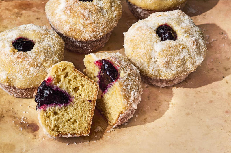Sour Cream Banana Bread, Brown Butter–Pecan Cinnamon Rolls, Coffee Cake with Cinnamon Streusel, Blueberry and Meyer Lemon Breakfast Pastry, Strawberry Crème Fraîche Biscuits, Orange Soufflé Coffee Cake, Blueberry Muffin Cookies, Sour Cherry Scones and Ginger-Marmalade Cream, Kardemummabullar (Swedish Cardamom Buns), Almond Croissants, Chocolate Chip Zucchini Bread, Lemon Poppy Seed Muffins, Cinnamon-Apple Babka, Old-Fashioned Buttermilk Doughnuts, Lemon-Blueberry Yogurt Loaf Cake, Cranberry-Almond Biscotti, Bakewell Coffee Cake, Pain au Chocolat, Glazed Lemon-Ginger Scones, Cherry and Cream Cheese Kolaches, Jam Doughnut Muffins, Carrot-Bran Muffins, Earl Grey Tea Bread, Raspberry-Swirl Sweet Rolls