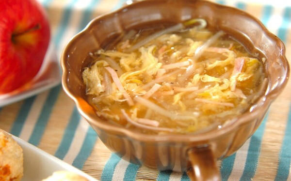 モヤシのトロミスープ, 鶏むね肉のトロミスープ, 4種のキノコとショウガのトロミスープ, シンプル野菜のトロミスープ, ヒジキのトロミスープ, レンコンのトロミスープ, エノキのトロミスープ, カブのトロミスープ, アサリと卵のトロミスープ