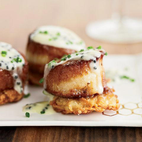 Best-Ever Potato Latkes, Potato Pancakes, Scallion Potato Pancakes, Latke Breakfast Hash, Savory Latke Babka, Killer Potato Latkes, Kate's Supercrispy Potato Latkes, Potato Pancakes with Smoked Salmon, Caviar, and Dill Cream, Scallops with Potato Pancakes and Caviar Sauce, Celery Root–Potato Pancakes with Green Apple Sour Cream, Crispy Summer Squash Pancakes