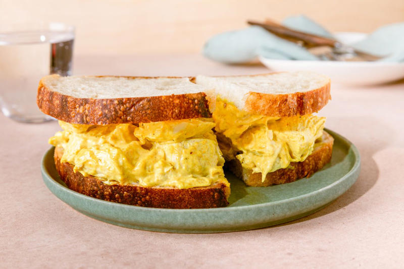 Fried Egg Taco, Quick Curried Salmon and Rice Salad, Black Bean Toasts, Quick Egg and Spinach Sandwich, High-Protein Avocado Toast, No-Peel Egg Salad, Spicy Tuna Rice Bowl, 4-Ingredient White Bean and Tomato Salad, 4-Ingredient Curry Chicken Salad, Cucumber and Onion Sandwich, 15-Minute Couscous Skillet, Marry Me Chicken Salad, Italian-Style Tuna Salad, Creamy White Beans and Greens, 15-Minute Tuna Melt Toasts, Ground Beef Hummus Bowls, Marv ‘n’ Joe Tomato Sandwich, Broccoli Cheddar Creamy Beans, Tuna Salad Sandwich, Chickpea Panini