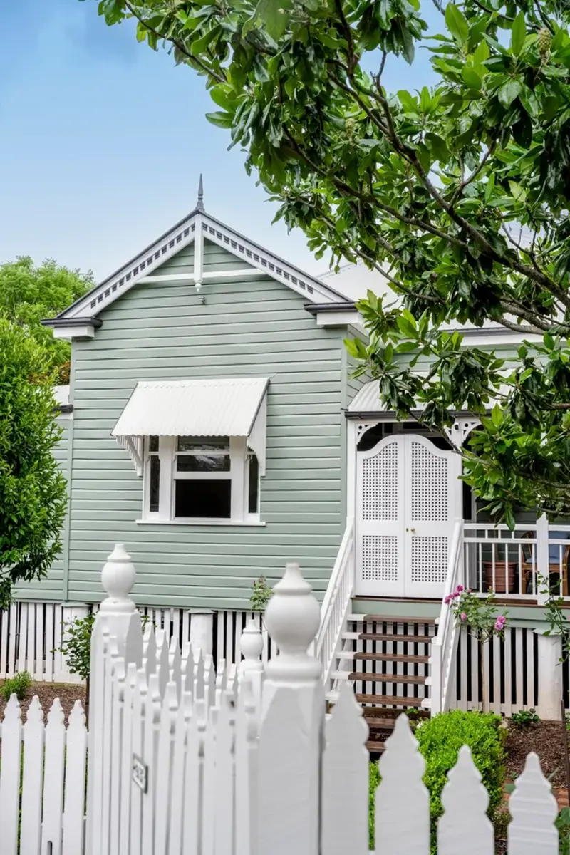 Exterior paint colours for heritage homes, Try unexpected pops of colour, Bold and bright front door colours, Timeless yet trendy green exteriors, Trending neutrals