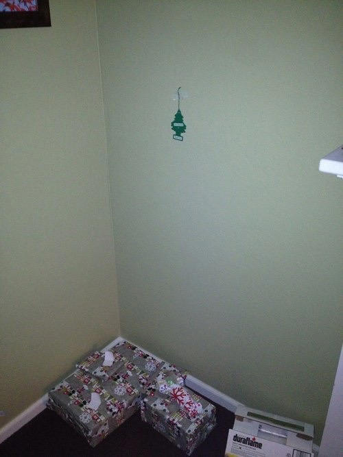 Air Freshener Sticker Used as a Christmas Tree Weird Christmas Postcard, Girl Passed Out Under the Christmas Tree, Crying Kid on Santa’s Lap, Santa Writing “Merry Christmas” in Bathroom Graffiti, Santa Asleep on the Bed, Eating on the Floor With a Sad Christmas Tree, Santa Driving While Talking on the Phone, Santa Posing Like a Cool Kid, Sad Christmas Tree That’s Basically a Stick, Broom Used as a Christmas Tree, Santa Drinking Whisky at a Bar, Air Freshener Sticker Used as a Christmas Tree, Plunger Christmas Tree With Toilet Paper, Indoor Snowman Made of Toilet Paper, Christmas Tree Decorated With Toilet Paper Rolls