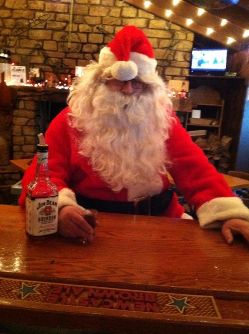 Santa Drinking Whisky at a Bar Weird Christmas Postcard, Girl Passed Out Under the Christmas Tree, Crying Kid on Santa’s Lap, Santa Writing “Merry Christmas” in Bathroom Graffiti, Santa Asleep on the Bed, Eating on the Floor With a Sad Christmas Tree, Santa Driving While Talking on the Phone, Santa Posing Like a Cool Kid, Sad Christmas Tree That’s Basically a Stick, Broom Used as a Christmas Tree, Santa Drinking Whisky at a Bar, Air Freshener Sticker Used as a Christmas Tree, Plunger Christmas Tree With Toilet Paper, Indoor Snowman Made of Toilet Paper, Christmas Tree Decorated With Toilet Paper Rolls