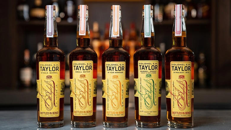 New Riff, Maker's Mark, Redemption, Penelope, Elijah Craig, Woodford Reserve, Basil Hayden, Booker's, Old Forester, Smoke Wagon, Four Roses, Noah's Mill, Wild Turkey, Colonel E.H. Taylor, Jr., Old Carter, Old Rip Van Winkle