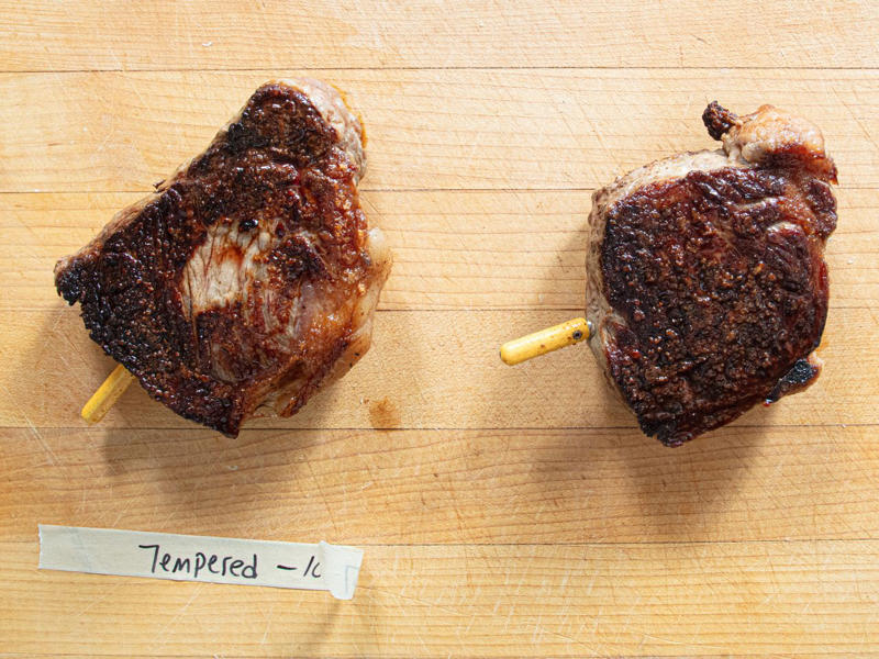 Test 1: Steak, 30-Minute Temper, Flipped Once, Test 2: Steaks, 1-Hour Temper, Flipped Every 30 Seconds, Test 3: Rolled Porchetta Roast, 2-Hour Temper, Test 4: Whole Chicken, 3-Hour Temper, Is Tempering Safe?