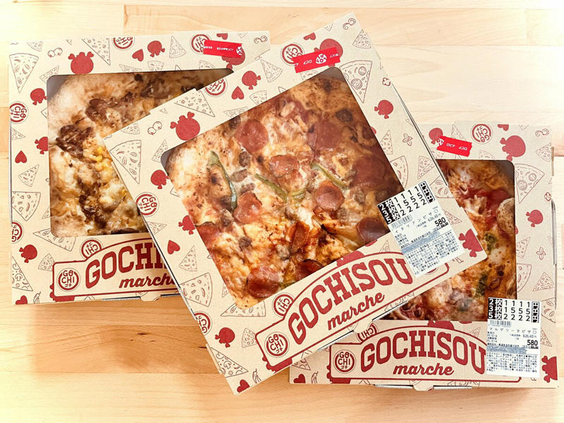 スーパー「ロピア」で人気！大ボリュームのピザ, 3位：テリヤキチキンピザ（1枚580円）, 2位：イタリアンピザ（1枚580円）, 1位：マルゲリータピザ（1枚580円）
