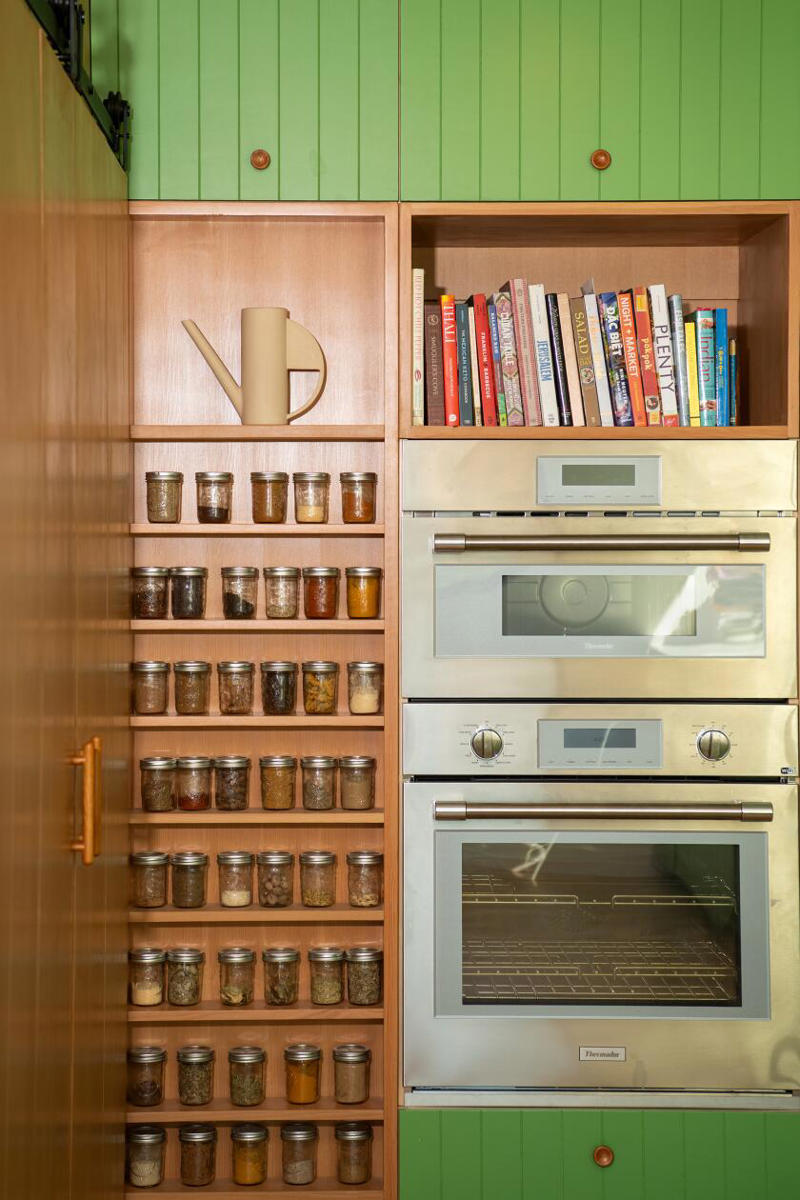 A colorful, sun-drenched kitchen in Mount Washington that connects to nature , In Hollywood, a stunning living room that's filled with second-hand furnishings, A modern West Hollywood living room decorated with pets in mind , A surprising Silver Lake kitchen that doubles as a retro video store , A treasures-filled living room in Eagle Rock that's a colorful showstopper, A ’70s-inspired speakeasy/lounge in Highland Park that's hidden behind a bookcase , In Reseda, an apartment where every antique tells a story