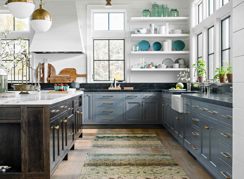 2. Create a Layered Lighting Design, 3. Eliminate Visual Clutter, 4. Aim for Cohesion When Styling Open Shelves, 5. Use Panel-Ready Appliances