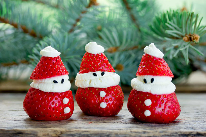 Strawberry Santas Candy cane cake pops, Polar bear cupcakes, Festive truffles, Red velvet cupcakes, Strawberry Santas, Chocolate mocha cupcakes, Christmas tree cakes, White chocolate Christmas bark, Eggnog cheesecake, Chai snowflake cookies, Gingerbread cake with eggnog frosting, Chocolate yule log cake, Candy cane cake, Hanging cookies, Rocky road fudge, Cranberry pie, Cookie tree, Red velvet trifle, Gingerbread hot chocolate, Reindeer cookies, Gingerbread loaf cake, Jam sandwich cookies, Baileys chocolate mousse, Pumpkin mousse, Maple pecan cheesecake, Orange liqueur cake, Pear and cranberry tart, Pumpkin babka