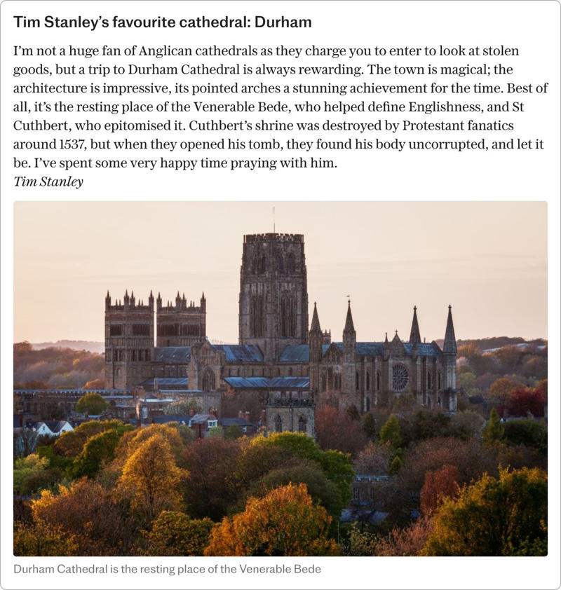 1. Soaring spires, Head to… Salisbury, Wiltshire, 2. A gargantuan nave, Head to… Liverpool, Merseyside, 3. Stunning stained glass, Head to… Canterbury, Kent, 4. Cracking cloisters, Head to… Norwich, Norfolk, 5. A cool crypt, Head to… Ripon, North Yorkshire, 6. Precious relics, Head to… Hereford, Herefordshire, 7. Pilgrim appeal, Head to… St Davids, Pembrokeshire, 8. Quirky features, Head to… Lincoln, Lincolnshire, 9. A first-class choir, Head to… Westminster, London, 10. High design, Head to… Clifton, Bristol