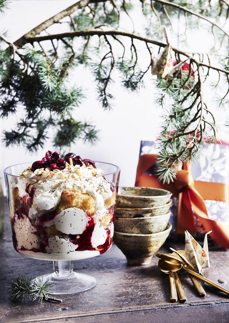 16 of our most beloved Christmas desserts, Nan’s fruit trifle , Date and ginger Christmas cake , Golden syrup steamed pudding , Pavlova with summer berries , Homemade nougat squares , Healthy pumpkin fruit cake , Italian-inspired trifle , Pavlova with honey-roasted rhubarb, raspberries and yoghurt cream , Sago plum pudding , Christmas fruit cake , Grandma’s Christmas cake , Cardamom sugar cookies , A grandmother’s traditional Christmas pudding , Gluten free tiramisu , Arnott’s dark Tim Tam pavlova