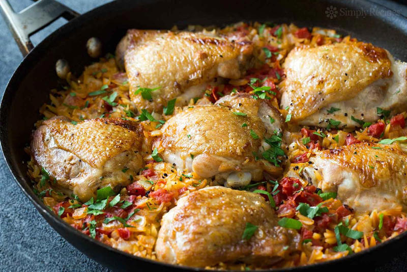 Chicken Marengo, Sheet Pan Pierogi With Sausage, Sheet Pan Biftekia with Lemony Potato Wedges, One-Pan Baked Penne alla Vodka, One-Pot Spiced Lentils, One-Pot Taco Pasta, One Pot Chicken and Orzo, One-Pot Chicken and Rice, One-Pot Sausage and Orzo, One-Pan Tortellini Bake, Maple Glazed Chicken and Squash, Sheet Pan Fried Rice, Easy Chicken Fricassee, Sheet Pan Sausage, Peppers, and Onions, Chicken Vesuvio, Unstuffed Peppers, Sheet Pan Chicken and Broccoli, One-Pot Stovetop Mac and Cheese, Honey Roasted Chicken Thighs with Potatoes, Apples, and Shallots, Sheet Pan Mini Meatloaves with Crispy Broccoli and Mustard Glazed Potatoes