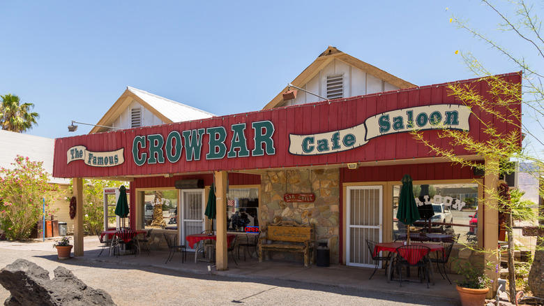 The Havasupai Tribal Cafe (Supai, Arizona), Hell's Backbone Grill & Farm (Boulder, Utah), Magic Meadows Yurt (Crested Butte, Colorado), Seven Glaciers (Anchorage, Alaska), Little A'Le'Inn (Rachel, Nevada), The Lost Kitchen (Freedom, Maine), Crowbar Cafe & Saloon (Shoshone, California), The Saltry Restaurant (Halibut Cove, Alaska), Tennessee Pass Cookhouse (Leadville, Colorado), Pizza Pi VI (Saint Thomas, US Virgin Islands), Montana Dinner Yurt (Big Sky, Montana), Cabbage Key Inn & Restaurant (Cabbage Key, Florida), The Crystal Restaurant, Grand Canyon Caverns (Peach Springs, Arizona)
