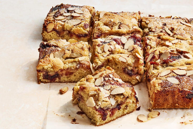 Sour Cream Banana Bread, Brown Butter–Pecan Cinnamon Rolls, Coffee Cake with Cinnamon Streusel, Blueberry and Meyer Lemon Breakfast Pastry, Strawberry Crème Fraîche Biscuits, Orange Soufflé Coffee Cake, Blueberry Muffin Cookies, Sour Cherry Scones and Ginger-Marmalade Cream, Kardemummabullar (Swedish Cardamom Buns), Almond Croissants, Chocolate Chip Zucchini Bread, Lemon Poppy Seed Muffins, Cinnamon-Apple Babka, Old-Fashioned Buttermilk Doughnuts, Lemon-Blueberry Yogurt Loaf Cake, Cranberry-Almond Biscotti, Bakewell Coffee Cake, Pain au Chocolat, Glazed Lemon-Ginger Scones, Cherry and Cream Cheese Kolaches, Jam Doughnut Muffins, Carrot-Bran Muffins, Earl Grey Tea Bread, Raspberry-Swirl Sweet Rolls