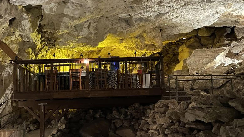 The Havasupai Tribal Cafe (Supai, Arizona), Hell's Backbone Grill & Farm (Boulder, Utah), Magic Meadows Yurt (Crested Butte, Colorado), Seven Glaciers (Anchorage, Alaska), Little A'Le'Inn (Rachel, Nevada), The Lost Kitchen (Freedom, Maine), Crowbar Cafe & Saloon (Shoshone, California), The Saltry Restaurant (Halibut Cove, Alaska), Tennessee Pass Cookhouse (Leadville, Colorado), Pizza Pi VI (Saint Thomas, US Virgin Islands), Montana Dinner Yurt (Big Sky, Montana), Cabbage Key Inn & Restaurant (Cabbage Key, Florida), The Crystal Restaurant, Grand Canyon Caverns (Peach Springs, Arizona)