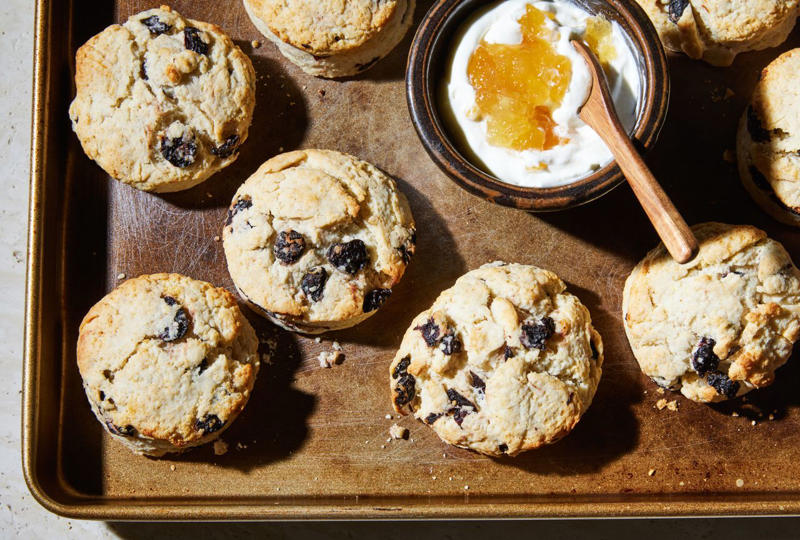Sour Cream Banana Bread, Brown Butter–Pecan Cinnamon Rolls, Coffee Cake with Cinnamon Streusel, Blueberry and Meyer Lemon Breakfast Pastry, Strawberry Crème Fraîche Biscuits, Orange Soufflé Coffee Cake, Blueberry Muffin Cookies, Sour Cherry Scones and Ginger-Marmalade Cream, Kardemummabullar (Swedish Cardamom Buns), Almond Croissants, Chocolate Chip Zucchini Bread, Lemon Poppy Seed Muffins, Cinnamon-Apple Babka, Old-Fashioned Buttermilk Doughnuts, Lemon-Blueberry Yogurt Loaf Cake, Cranberry-Almond Biscotti, Bakewell Coffee Cake, Pain au Chocolat, Glazed Lemon-Ginger Scones, Cherry and Cream Cheese Kolaches, Jam Doughnut Muffins, Carrot-Bran Muffins, Earl Grey Tea Bread, Raspberry-Swirl Sweet Rolls