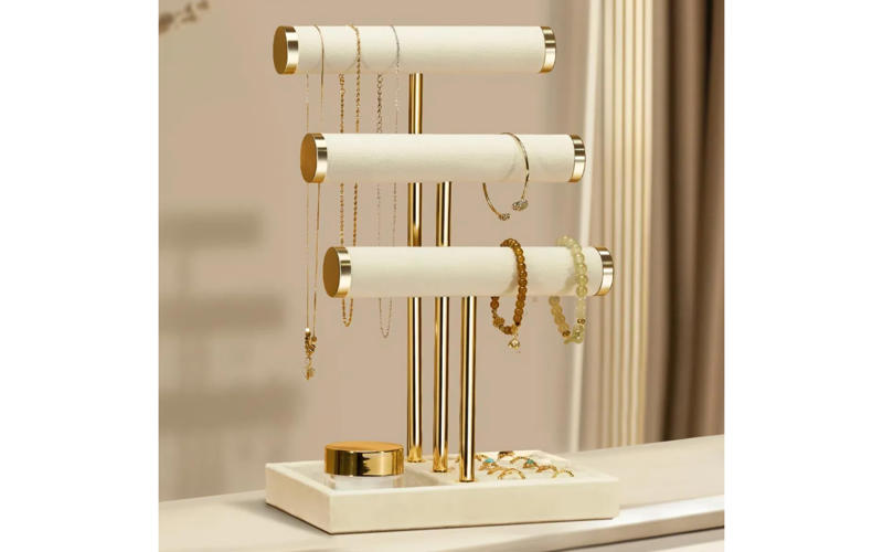 Jewellery care: the do’s and don’ts, How to organise jewellery at home, How to organise jewellery for travel, Jewellery and Watch Boxes, Smythson 3 Drawer Jewellery Box in Panama, DIOR Large Jewelry Box, Jonathan Adler Le Wink Lacquer Jewelry Box, Morici Venezia Cannaregio Wood Inlay Watch Box, WOLF Sophia jewellery box, Mijmoj Personalised Cufflinks Tray And Watch Stand, Vlando Faux Leather Jewellery Box, Travel jewellery boxes, Stackers Sleek Necklace Travel Jewellery Box, Blush Pink, Missoma Leather Jewellery Roll, Oliver Bonas Pink &amp; Green Stripe Velvet Jewellery Box, Lisa Angel Moon and Sun Mauve Pink Velvet Round Travel Jewellery Case, Marla Aaron Baby Everything Jewellery Box, Hanging Jewellery Displays, Anthropologie Brass Rose Jewellery Rack, Oliver Bonas Gold &amp; Glass Cream Boucle Jewellery Stand, Amazon 3 Tier Bracelet Holder Display, Jewellery bowls, dishes and trays, Shrimps x Daisy London Trinket Tray, Bella Freud Love Is The Drug Trinket Tray, Habitat Checkered Trinket Tray - Brown