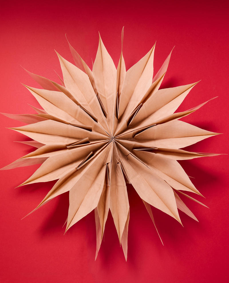 Paper Bag Stars, Paper Fan Garland, Christmas Village, Pasta garlands, Coffee filter blooms, Christmas Trees & Santa Hats