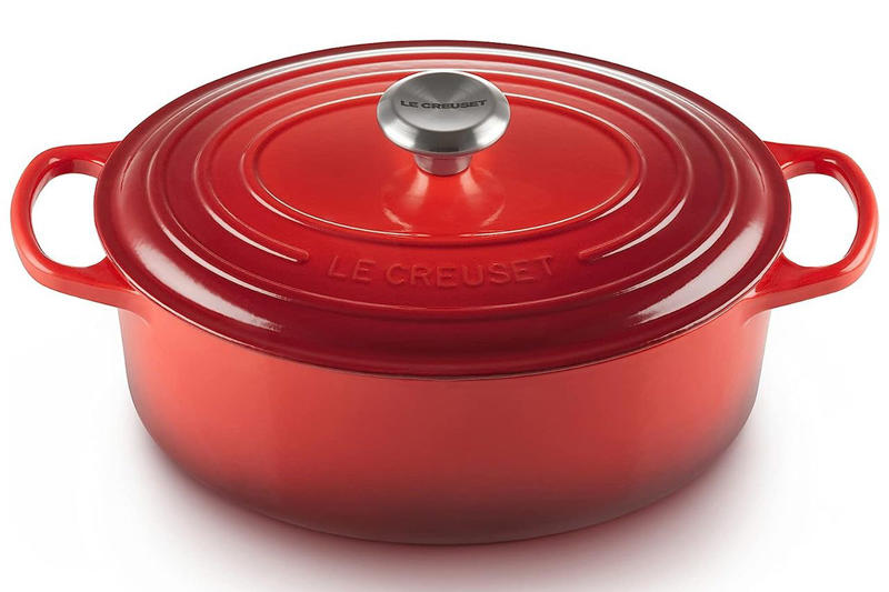 Lodge Pre-Seasoned Cast Iron 5-Piece Set, Shop More Lifelong Cookware Worth Gifting at Amazon, Lodge 8-Inch Pre-Seasoned Carbon Steel Skillet, Le Creuset 8-Quart Enameled Cast Iron Signature Oval Dutch Oven, Tramontina 10-Piece Tri-Ply Clad Stainless Steel Cookware Set, All-Clad D3 3-Ply Stainless Steel Fry Pan Set, Hestan CopperBond 10-Piece Ultimate Cookware Set