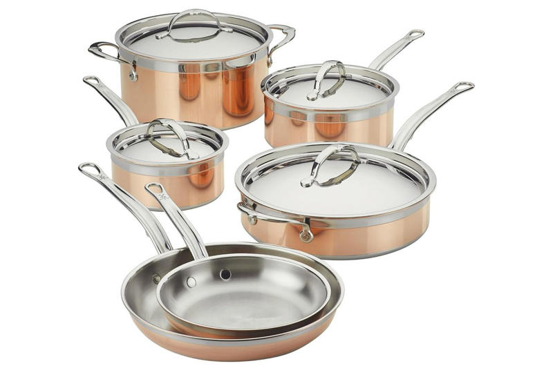 Lodge Pre-Seasoned Cast Iron 5-Piece Set, Shop More Lifelong Cookware Worth Gifting at Amazon, Lodge 8-Inch Pre-Seasoned Carbon Steel Skillet, Le Creuset 8-Quart Enameled Cast Iron Signature Oval Dutch Oven, Tramontina 10-Piece Tri-Ply Clad Stainless Steel Cookware Set, All-Clad D3 3-Ply Stainless Steel Fry Pan Set, Hestan CopperBond 10-Piece Ultimate Cookware Set