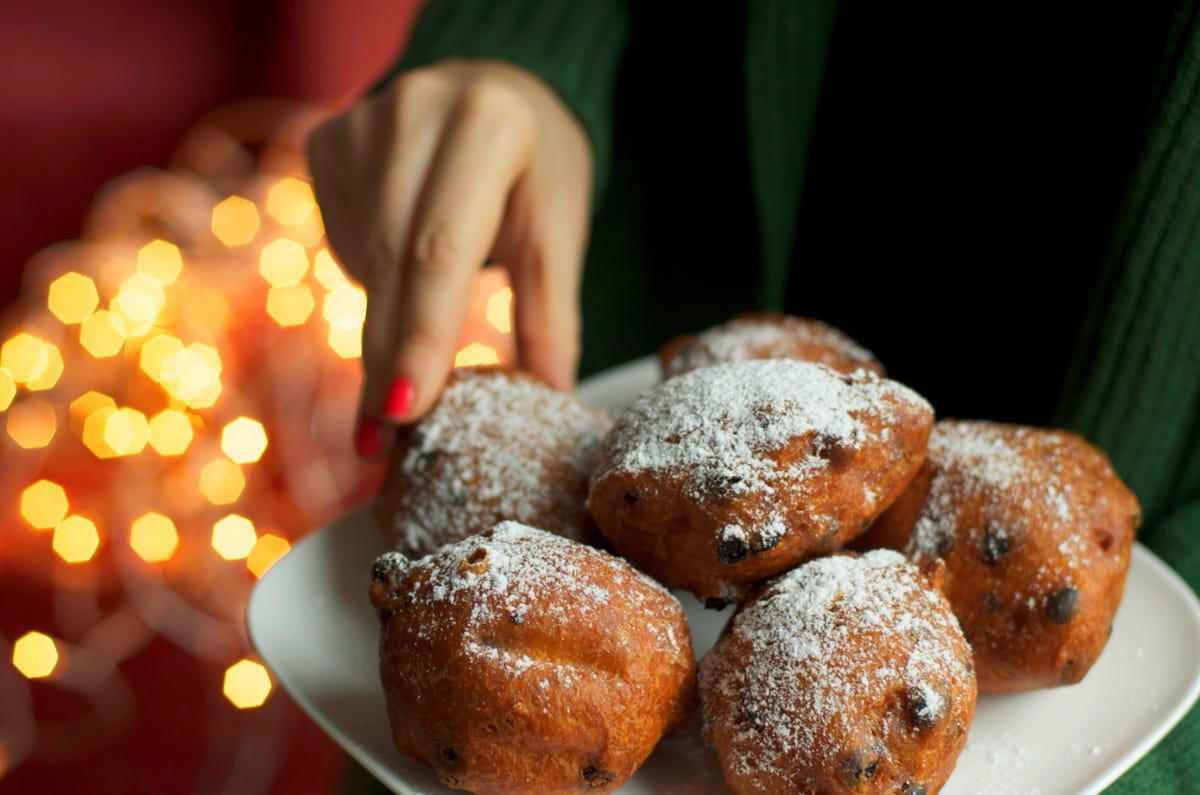 Hoppin' John, Oliebollen, Soba Noodles, Vasilopita, Marzipan Pig, Rice Cake Soup, Ice Cream, Cotechino Con Lenticchie