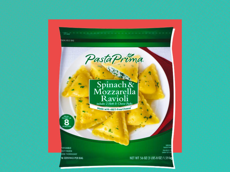 Kirkland Signature Wild Alaskan Sockeye Salmon, Real Good Lightly Breaded Chicken Breast Strips, Uncrustables, Pasta Primo Spinach and Mozzarella Ravioli, Clovis Farms Organic Super Smoothie Morning Blend, Amylu Chicken, Sabatasso’s Gluten-Free Four-Cheese Pizza