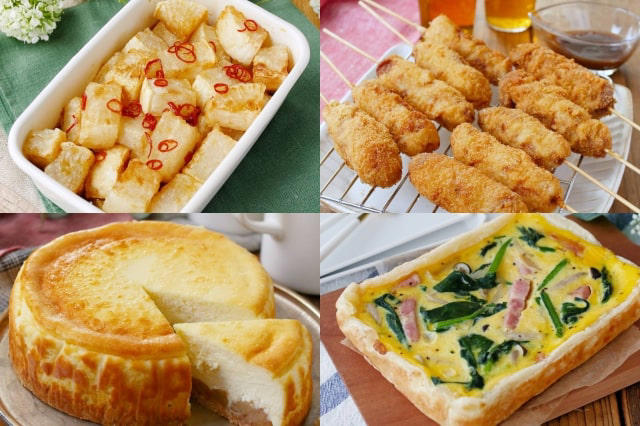 ■10位 スティックとんかつ, ■9位 りんごたっぷりチーズケーキ, ■8位 卵焼き器で作る。お手軽キッシュ, ■7位 パルミカレ, ■6位 材料3つで簡単すぎる！みかんヨーグルトシャーベット, ■5位 豚バラレタス巻きのレンジ蒸し, ■4位 野菜と豆腐で作る♪ 卵焼き器で豆腐チヂミ, ■3位 衣付けはアレで簡単に!? 豚こま串カツ, ■2位 食材1つで！大根の南蛮漬け, ■1位 やみつき無限小松菜