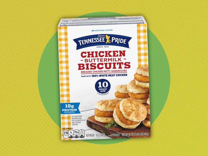 Great Value Secret Sauce, Great Value Sausage, Egg, & Cheese Maple Griddle Sandwich, Bettergoods Lightly Breaded White Meat Chicken Bites, Great Value Spicy Chicken Nuggets, Soules Kitchen Southern-Style Chicken Bites, Great Value Famous Chicken Fingers, Odom’s Tennessee Pride Chicken Buttermilk Biscuits, Great Value Fully Cooked Original Pork Sausage Patties, Delimex Chicken Taquitos in Corn Tortilla
