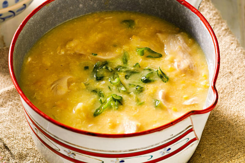      Chicken Mulligatawny Soup   ,      Tom Yum Chicken Noodle Soup   ,      Tuscan Tomato and Bean Soup   ,      Cannellini and Chorizo Soup   ,      Fast Ed’s Ham Hock, Potato and Leek Soup   