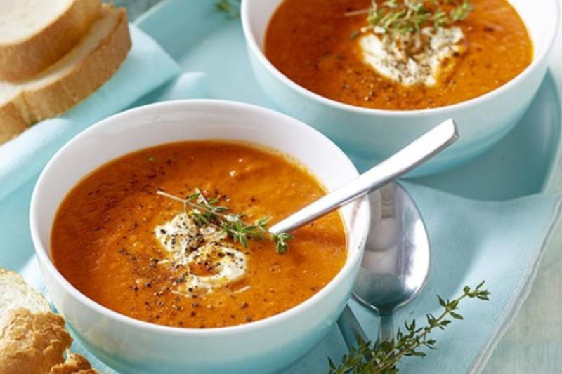      Chicken Mulligatawny Soup   ,      Tom Yum Chicken Noodle Soup   ,      Tuscan Tomato and Bean Soup   ,      Cannellini and Chorizo Soup   ,      Fast Ed’s Ham Hock, Potato and Leek Soup   