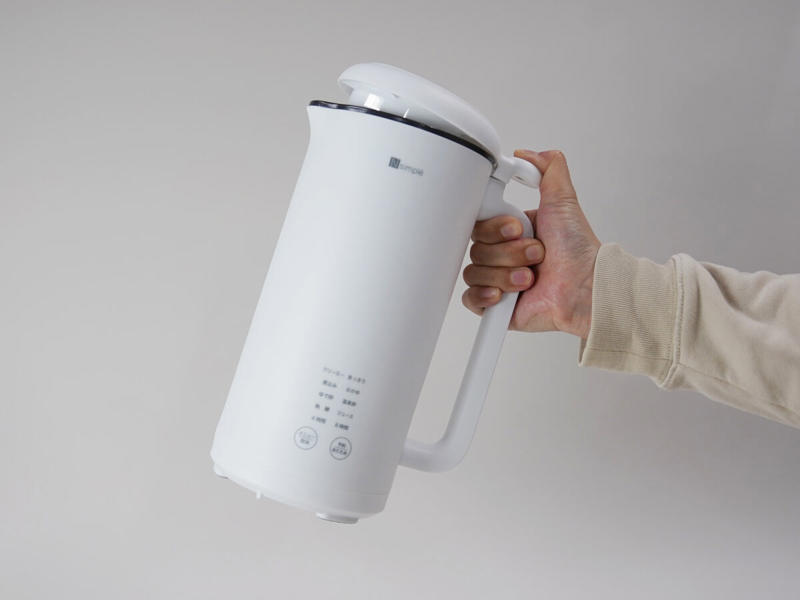 容量は600ml、コンパクトな設計だけどちょっと背は高め, 使用前は念入りに洗浄を！, とろとろポタージュがほったらかしで完成！おかゆやゆで卵もできる！, メニューにはないけど実はある「洗浄モード」, ポタージュが「毎日のごはん」に昇格！あったかいスープ好きにオススメ