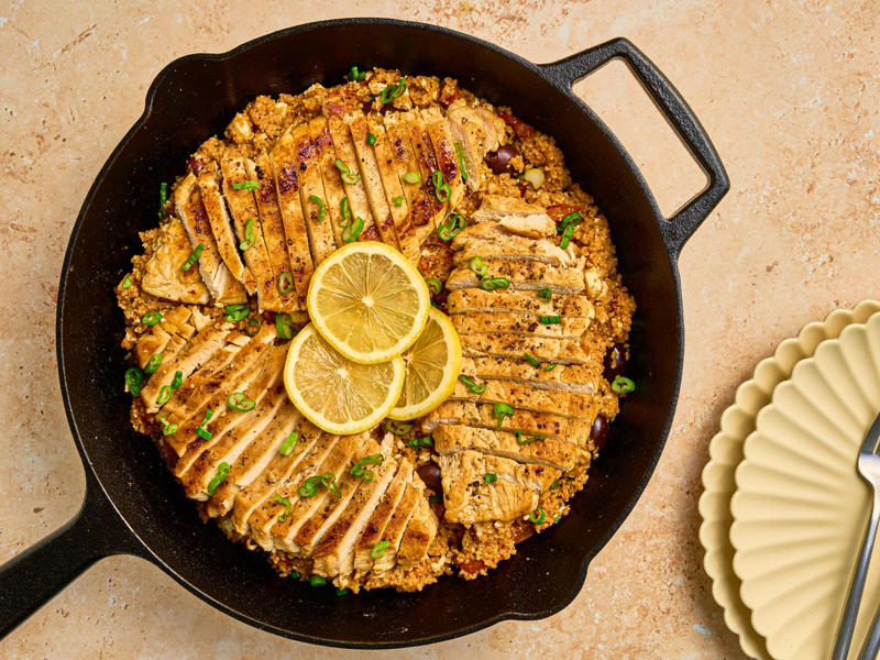 Chicken Paillard (Chicken With Lemon-Herb Butter Sauce), Spicy Mexican Shrimp Pasta, Eggs in Purgatory, Oyakodon (Japanese Chicken and Egg Rice Bowl) Recipe, Chicken With Warm Bulgur Pilaf and Tomatoes, Shrimp With Cilantro Sauce, Kenyan Beef Wet Fry, Palomilla (Cuban Steak and Onions)