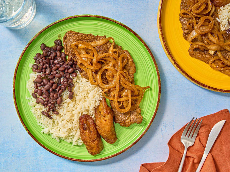 Chicken Paillard (Chicken With Lemon-Herb Butter Sauce), Spicy Mexican Shrimp Pasta, Eggs in Purgatory, Oyakodon (Japanese Chicken and Egg Rice Bowl) Recipe, Chicken With Warm Bulgur Pilaf and Tomatoes, Shrimp With Cilantro Sauce, Kenyan Beef Wet Fry, Palomilla (Cuban Steak and Onions)