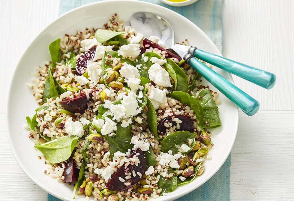 Our Best Salad Recipes, Mediterranean Prawn Salad , Smoky Texan Chicken with Ranch Salad , Lamb with Chickpea and Avocado Salad , Charred Potato Caesar Salad , Bacon and Corn Pasta Caesar Salad , Sweet Chilli Chicken and Pineapple with Salad , Spicy Sausages with Pineapple Rice Salad , Tuscan Steaks with Olive Avocado Salad , Thai Fish and Prawn Cakes with Asian Salad