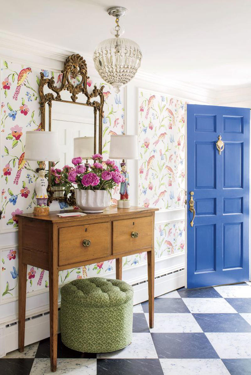 Antique Finds, Symmetry, Custom Upholstery, Architectural Details, A Thoughtful Entry, Vertical Elements, Bold Moments, Wallpaper, Intentionality