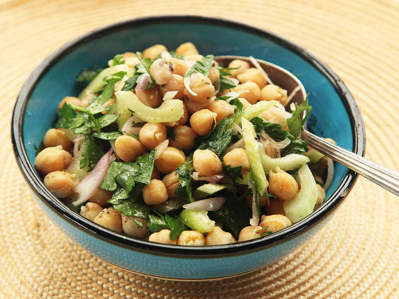 Make-Ahead Chickpea Salad With Cumin and Celery, Pea, Olive, and Preserved Lemon Salad, Green Goddess Potato Salad, Quick-Pickled Asparagus With Tarragon and Shallot, Easy Make-Ahead Carrot and Chickpea Salad With Dill and Pumpkin Seeds, Lemon Thyme Couscous Salad, Quick-Pickled Snap Peas With Mint and Fennel, Warm Farro Salad With Asparagus, Peas, and Feta, Kkakdugi (Radish Kimchi), Moroccan Roasted Carrot and Date Salad With Honey Dressing