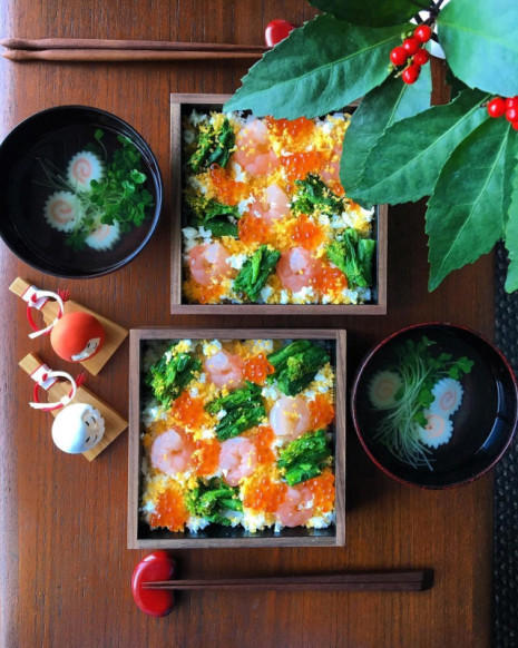 ・祝い魚・鯛を使った鯛めし, ・残ったなますを活用！なますの中華風サラダ, ・残った数の子を活用！数の子ときゅうりのプチトマト和え, ・お正月のおもてなしメニュー　ちらし寿司, ・お正月のおもてなしメニュー　お鍋, ・お正月のおもてなしメニュー　オードブル, ・お正月のおもてなしメニュー　ホットプレート料理
