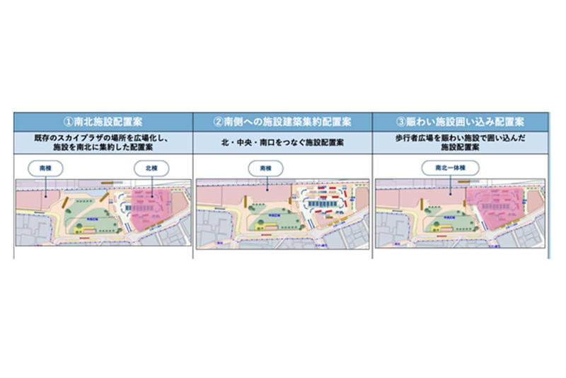 柏駅西口の再開発停滞, 柏駅東口の再開発と柏そごう, そごう柏店の破綻と地位喪失, そごう柏店跡地の廃墟化, 商店街の老朽化と雑多な街並み, 柏駅東口再整備の三案, 複雑な所有関係と再開発の課題