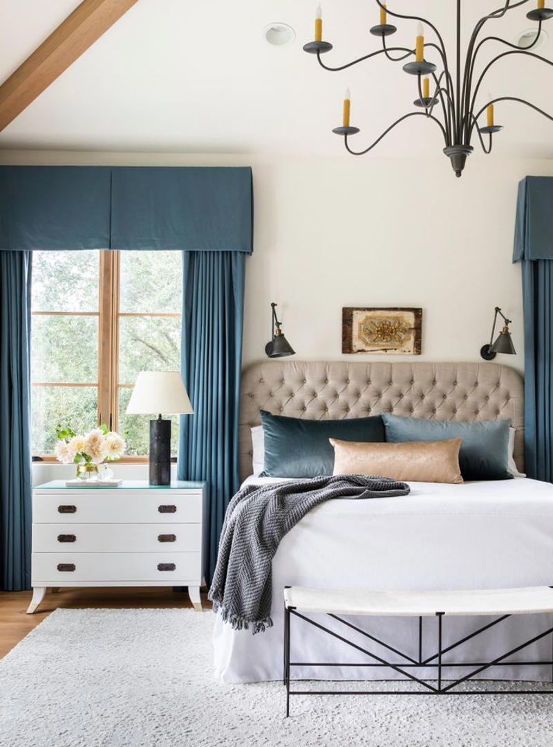 1. Traditional Window Treatment Designs, 2. Cafe Curtains: Hung on Their Own or Paired with Roman Shades, 3. Statement Drapery, 4. Outside Mounted Roman Shades, 5. Bronze Hardware, 6. Natural Woven Shades, 7. Layered Window Treatments