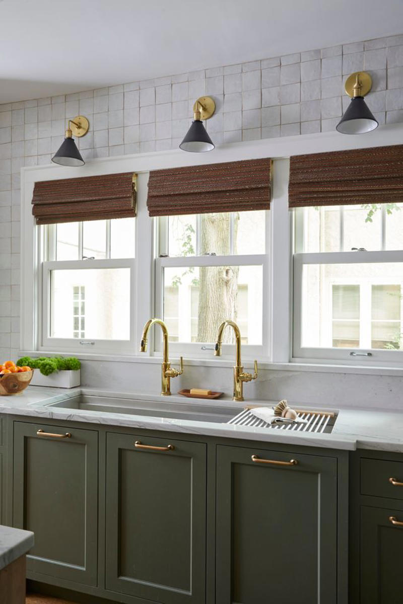 1. Traditional Window Treatment Designs, 2. Cafe Curtains: Hung on Their Own or Paired with Roman Shades, 3. Statement Drapery, 4. Outside Mounted Roman Shades, 5. Bronze Hardware, 6. Natural Woven Shades, 7. Layered Window Treatments